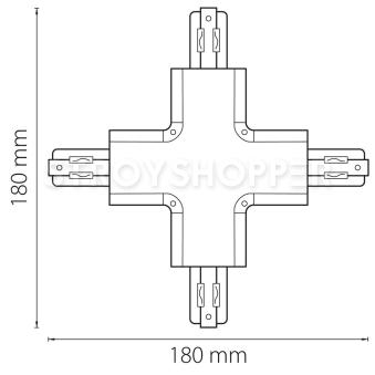 Соединитель X-образный трехфазный Lightstar Barra 504146